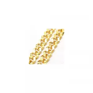 #18K 24K 광폭 다이아커팅 팔각목걸이 12mm 남자금목걸이 금팔찌